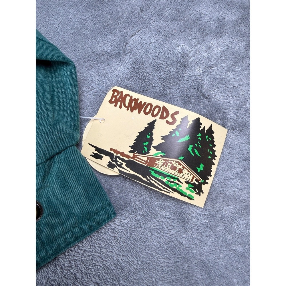 Vintage 90s Backwoods Boys Canvas Jacket Plaid Lined Deadstock NWT Small - Picture 3 of 12